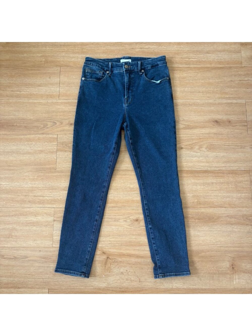 Good American Good Legs Cropped Denim Skinny Jeans Blue Women’s Sz 8/29